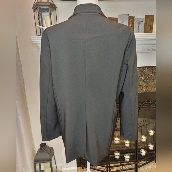 NICOLE MILLER OPEN FRONT CAREER BLAZER, BLACK L - Picture 4 of 9